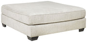 Rawcliffe - Parchment - Oversized Accent Ottoman - JaxCo Furniture