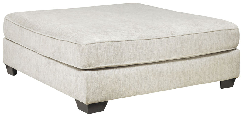 Rawcliffe - Parchment - Oversized Accent Ottoman - JaxCo Furniture