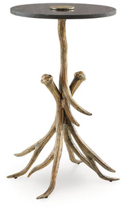 Lemkins - Black / Antique Gold Finish - Accent Table - JaxCo Furniture