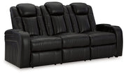 Caveman Den - Midnight - Power Reclining Sofa With Adj Headrest - JaxCo Furniture