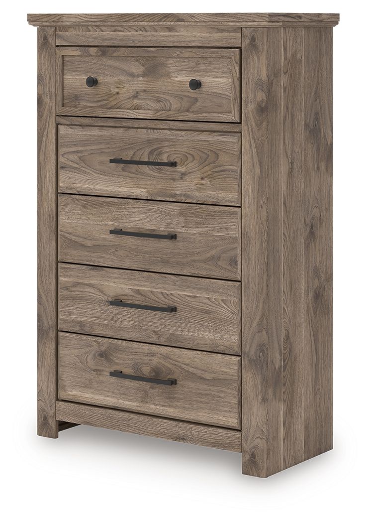 Rusticott - Brown - Five Drawer Chest - JaxCo Furniture