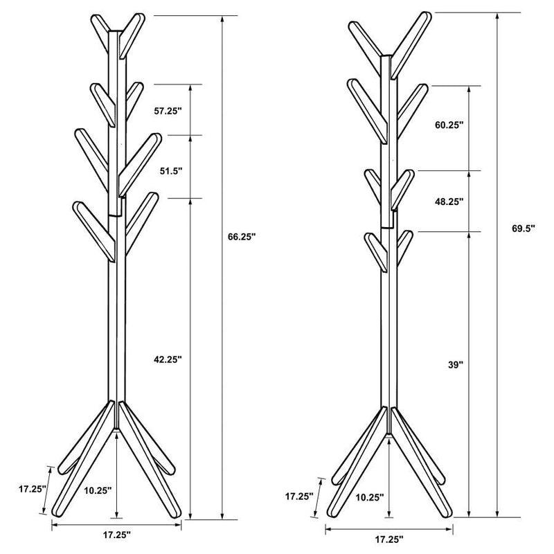 Margaret - Solid Wood Coat Rack Clothing Hanger - JaxCo Furniture