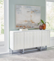 Ornawel - Distressed White - Accent Cabinet - JaxCo Furniture