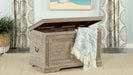 Nilay - Wood Storage Trunk - White Washed And Black - JaxCo Furniture