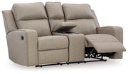 Lavenhorne - Pebble - Dbl Rec Loveseat W/Console - JaxCo Furniture