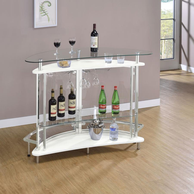 Amarillo - Freestanding Glass Top Home Bar Wine Cabinet - JaxCo Furniture