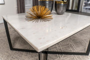 Tobin - Square Marble Top Table - JaxCo Furniture