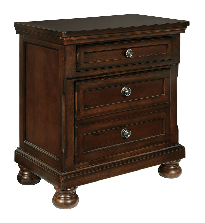 Porter - Dark Brown - Two Drawer Night Stand - JaxCo Furniture