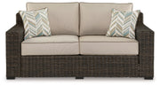 Coastline Bay - Brown - Loveseat W/Cushion - JaxCo Furniture