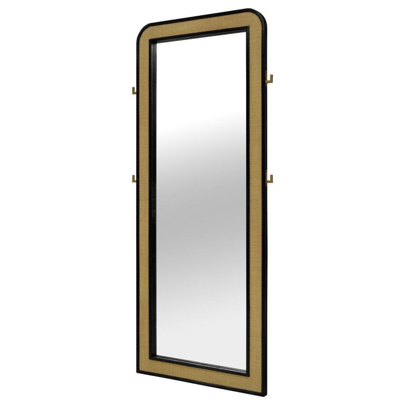Arini - Cane Weave Full Length Standing Floor Mirror - JaxCo Furniture