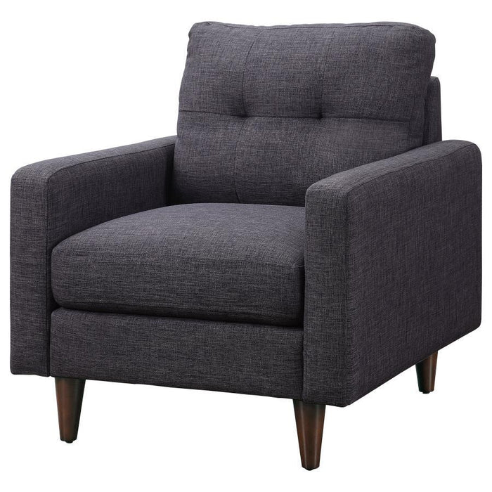 Watsonville - Upholstered Track Arm Tufted Accent Chair - Gray - JaxCo Furniture